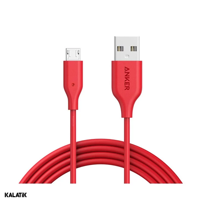 کابل تبدیل USB Type-A به Micro USB انکر مدل A8133 PowerLine به طول 1.8 متر