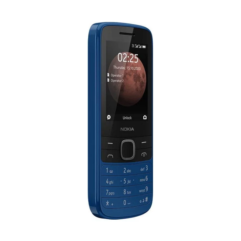گوشی موبایل نوکیا مدل (Nokia 225 4G (2020 دو سیم کارت آبی 18 ماه گارانتی سامتل (30 روز تعویض) + کد رجیستری