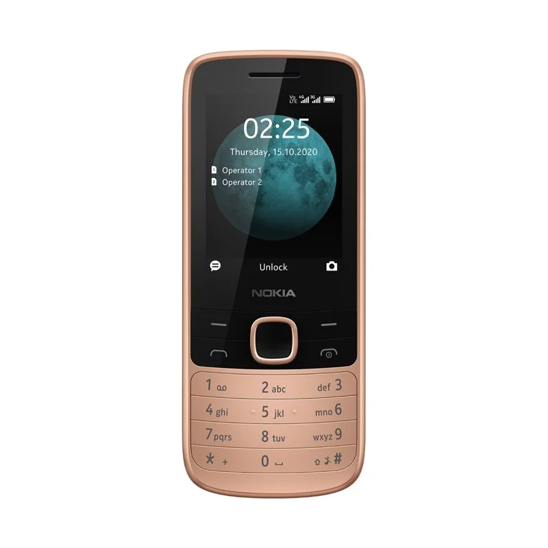 گوشی موبایل نوکیا مدل (Nokia 225 4G (2020 دو سیم کارت بژ 18 ماه گارانتی سامتل (30 روز تعویض) + کد رجیستری