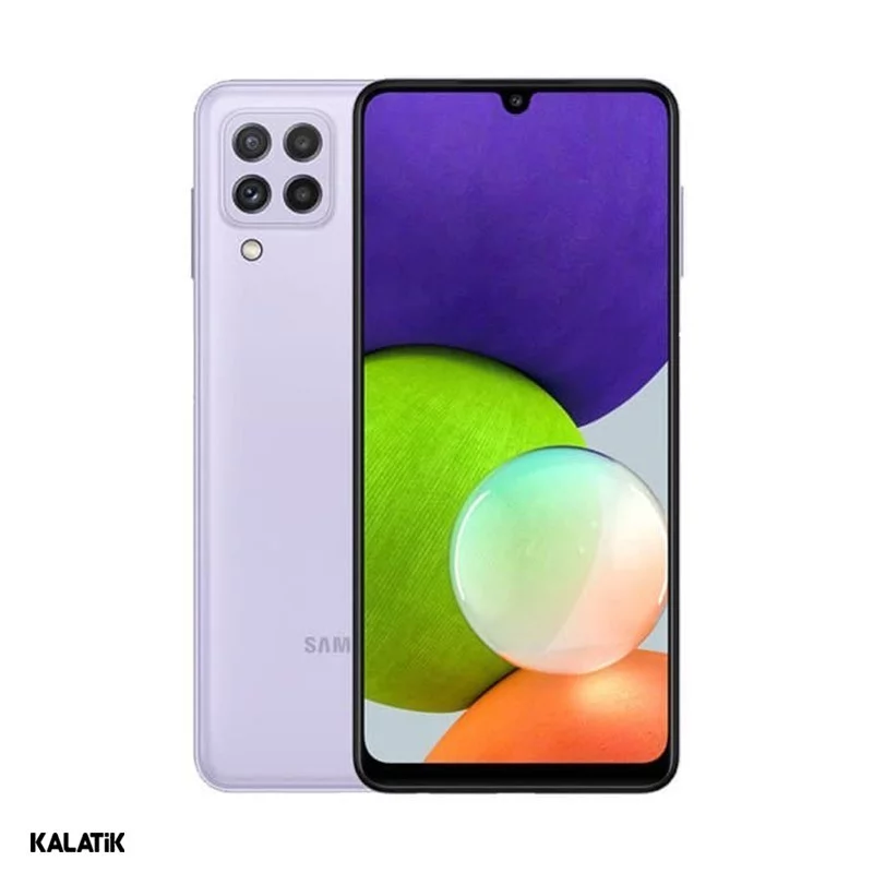 گوشی موبایل سامسونگ مدل Galaxy A22 دو سیم کارت ظرفیت 128/4 گیگابایت بنفش 18 ماه گارانتی داریا همراه پایتخت + کد رجیستری