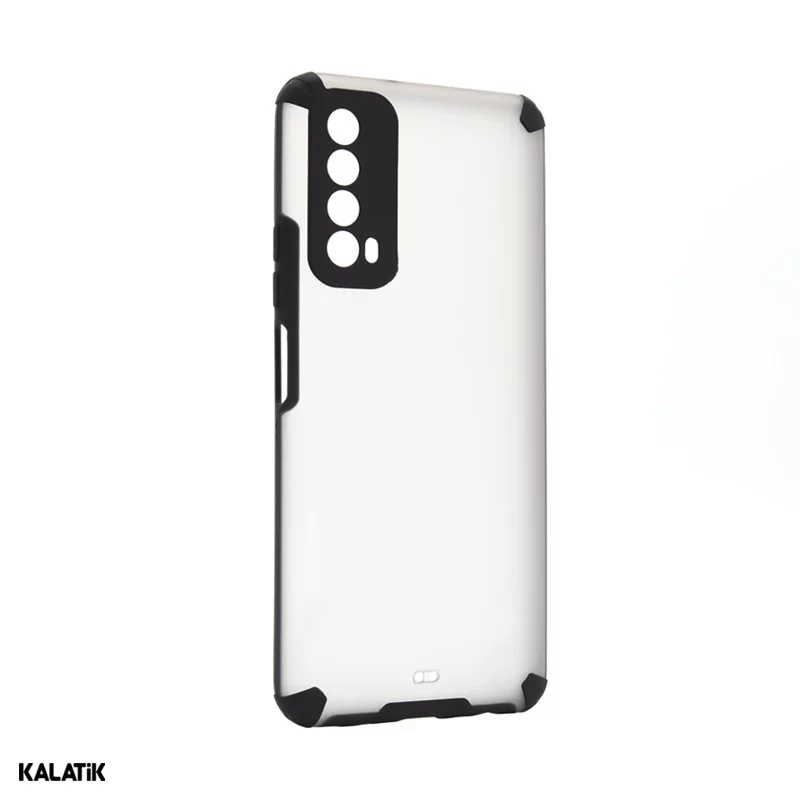 کاور پشت مات دور رنگی با محافظ دوربین مناسب برای گوشی موبایل Huawei Y7a مشکی اصالت و سلامت فیزیکی کالا