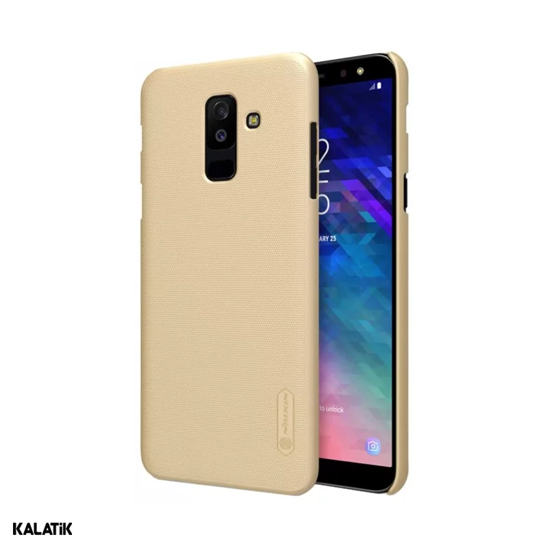 کاور نیلکین مدل Frosted Shield مناسب برای گوشی موبایل Samsung Galaxy A6 Plus طلایی اصالت و سلامت فیزیکی کالا