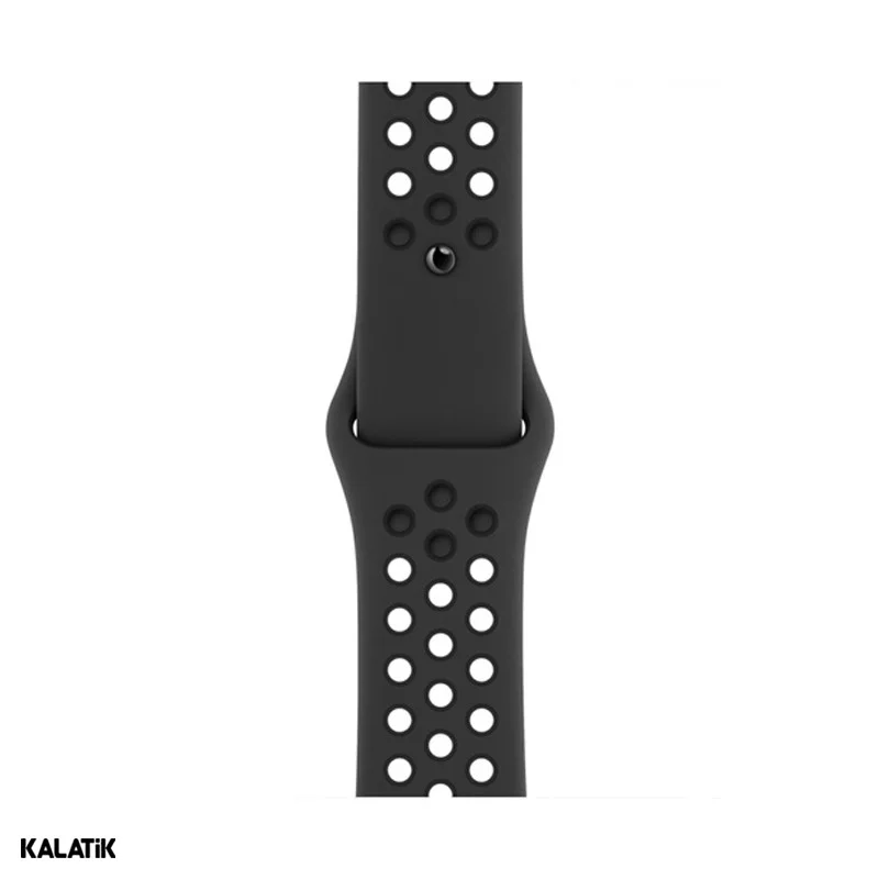 اپل واچ سری 6 مدل نایک 40mm بدنه آلومینیوم خاکستری با بند اسپرت مشکی