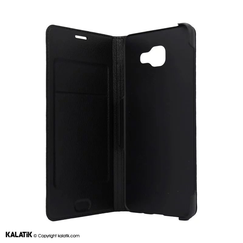 کیف کلاسوری طرح چرم مدل Flip Cover مناسب برای گوشی موبایل Samsung Galaxy A7 2016 مشکی اصالت و سلامت فیزیکی کالا