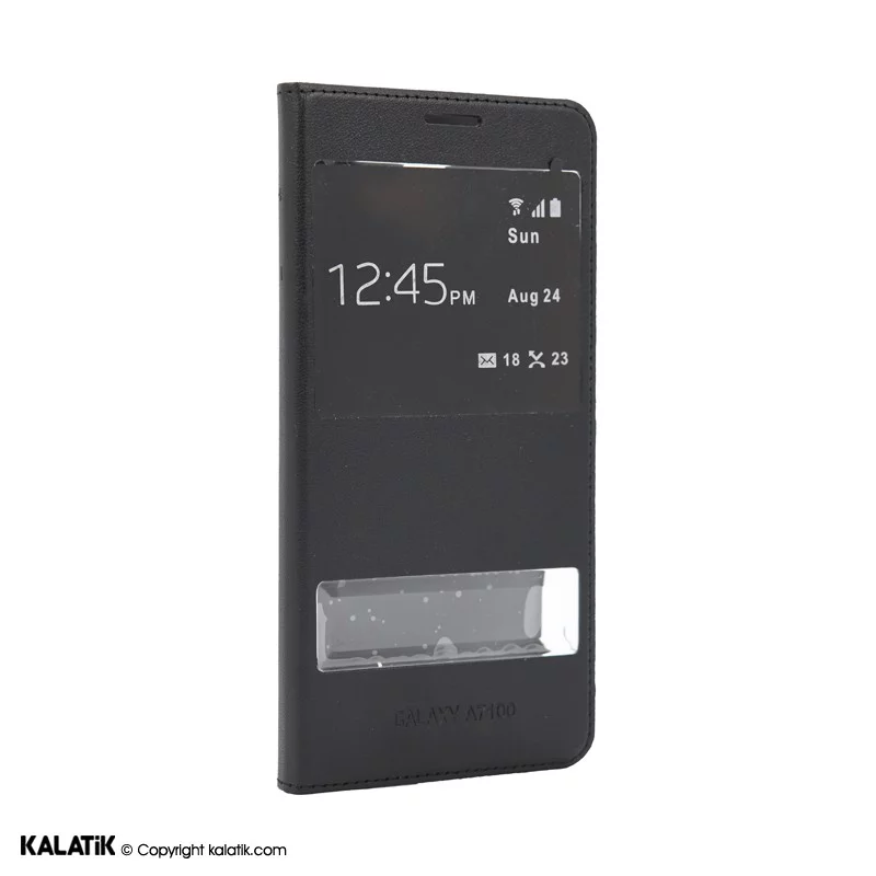 کیف کلاسوری مدل Double View Window مناسب برای گوشی موبایل Samsung Galaxy A7 2016 مشکی اصالت و سلامت فیزیکی کالا