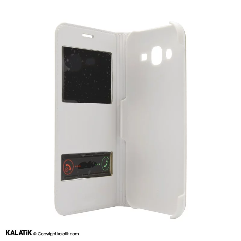 کیف کلاسوری مدل Double View Window مناسب برای گوشی موبایل Samsung Galaxy J5 سفید اصالت و سلامت فیزیکی کالا