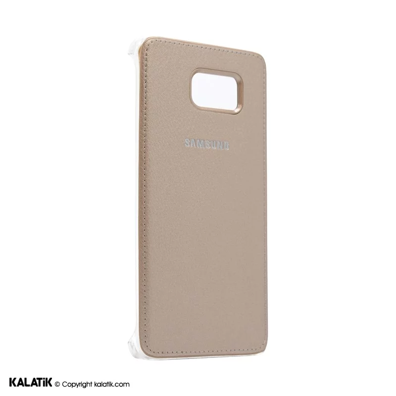 کاور طرح چرم مدل Back Cover مناسب برای گوشی موبایل Samsung Galaxy Note5 طلایی اصالت و سلامت فیزیکی کالا