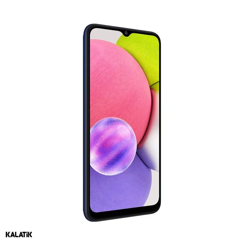 گوشی موبایل سامسونگ مدل Galaxy A03s دو سیم کارت ظرفیت 64/4 گیگابایت آبی 18 ماه گارانتی داریا همراه پایتخت + کد رجیستری