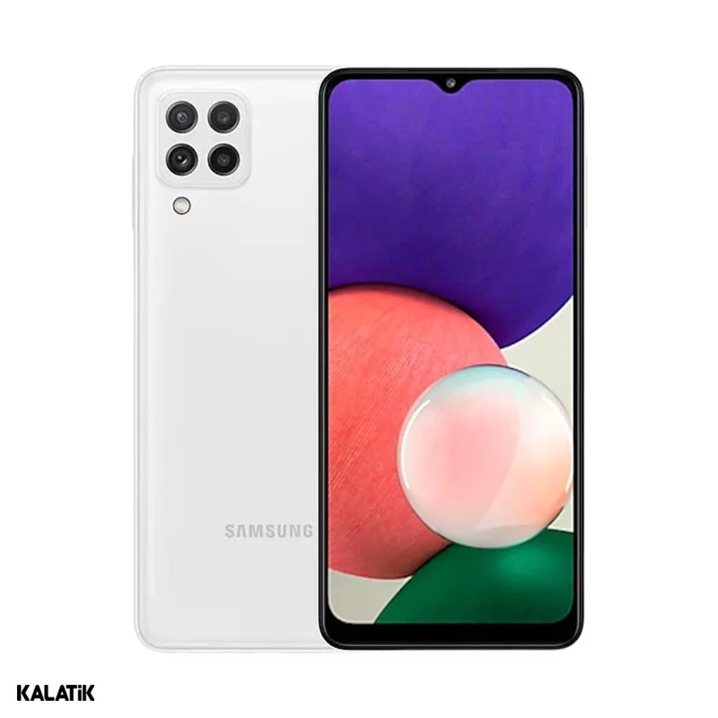 گوشی موبایل سامسونگ مدل Galaxy A22 دو سیم کارت ظرفیت 128/6 گیگابایت سفید 18 ماه گارانتی انفورماتیک گستر + کد رجیستری