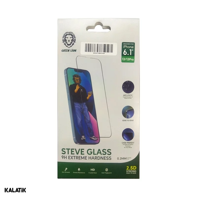 محافظ تمام صفحه شیشه ای گرین مدل Steve مناسب برای گوشی موبایل Apple iPhone 13/13 Pro