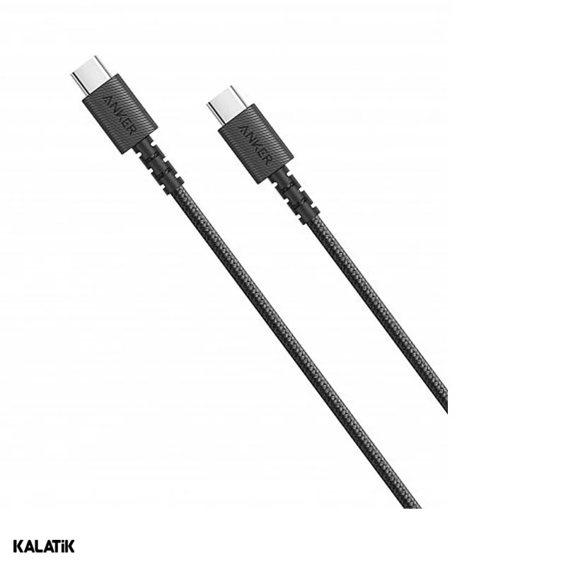 کابل تبدیل USB-C به USB-C انکر مدل A8032H11 PowerLine Select Plus به طول 0.9 متر مشکی 18 ماه گارانتی طلایی ایستا