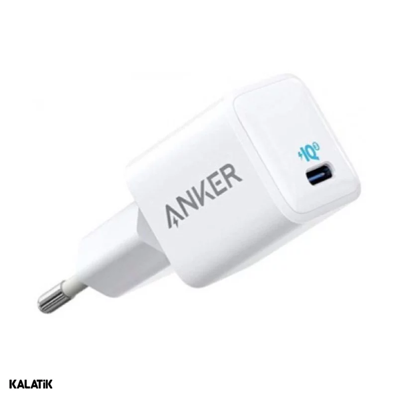 شارژر دیواری انکر مدل PowerPort III Nano A2633L22 20W سفید 18 ماه گارانتی طلایی ایستا