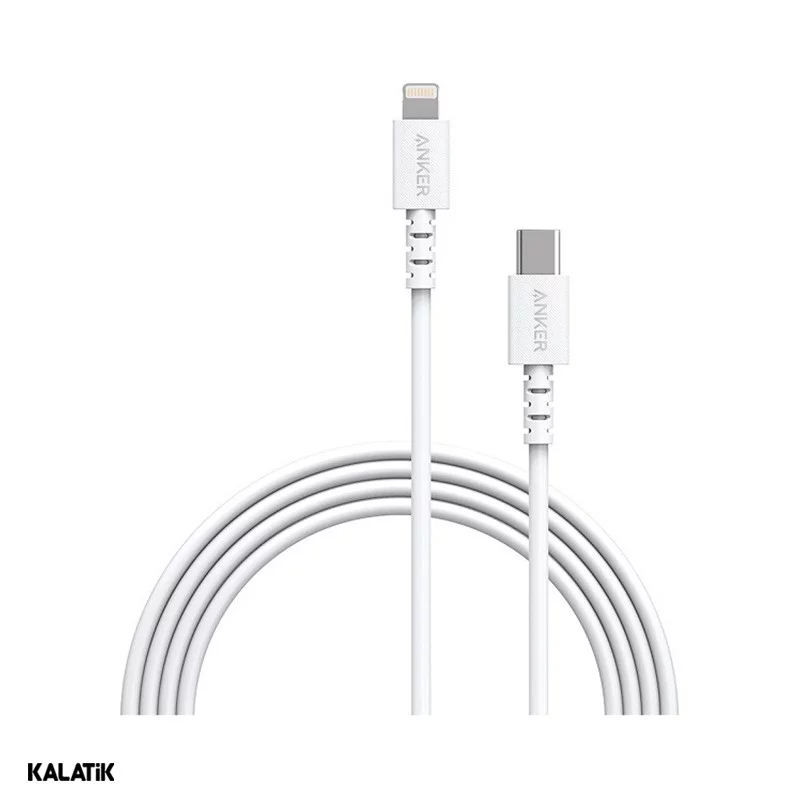 کابل تبدیل USB-Type-C به لایتنینگ انکر مدل A8612H11 Power Line Select به طول 0.9 متر