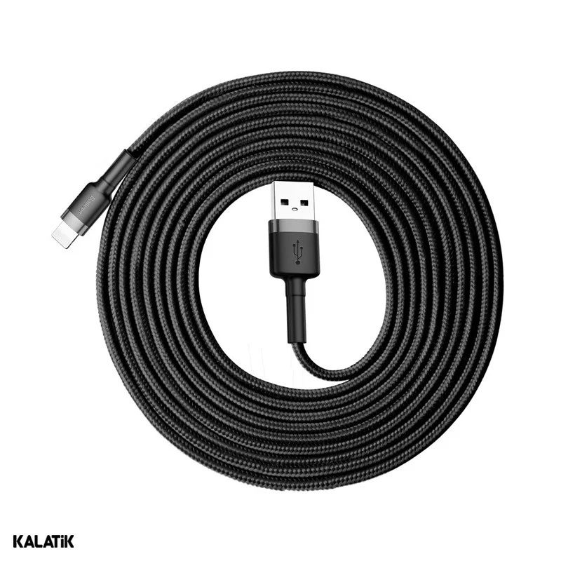 کابل تبدیل USB Type-A به لایتنینگ باسئوس مدل CALKLF-RG1 به طول 3 متر