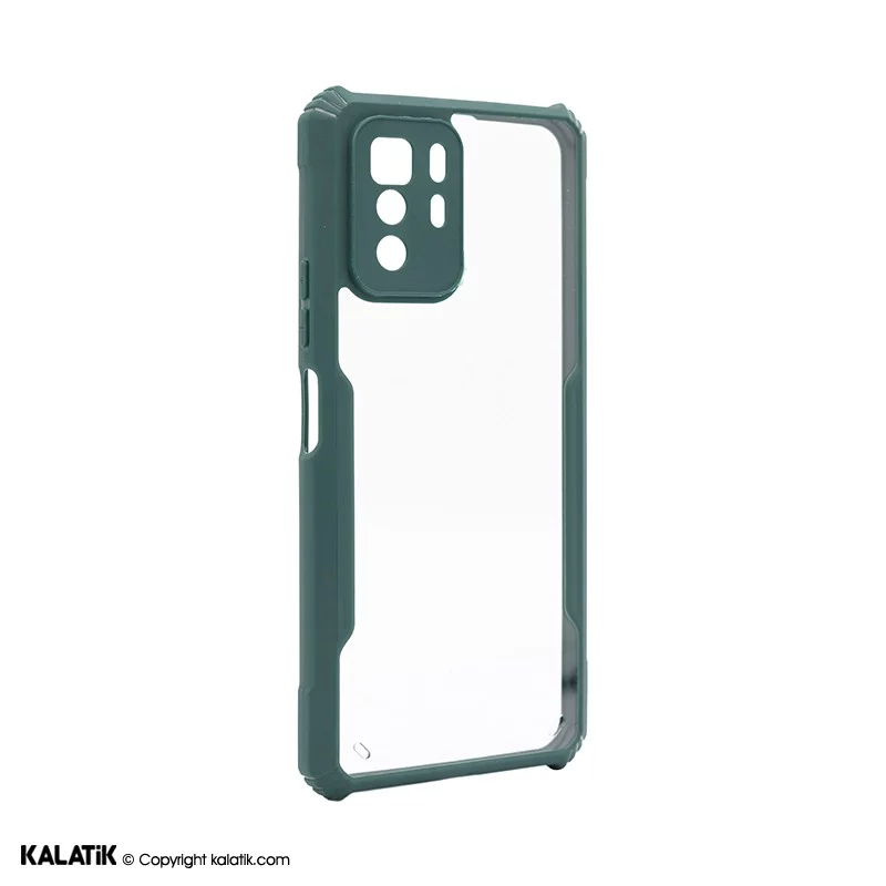 کاور پشت شفاف دور رنگی با محافظ دوربین مناسب برای گوشی موبایل Xiaomi Poco X3 GT