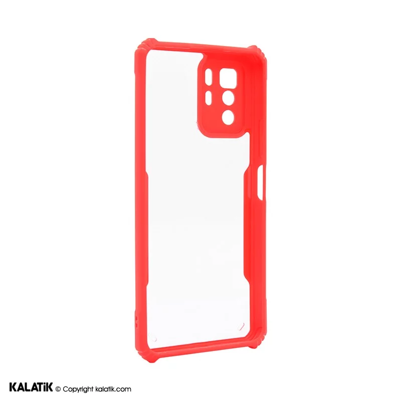 کاور پشت شفاف دور رنگی با محافظ دوربین مناسب برای گوشی موبایل Xiaomi Poco X3 GT