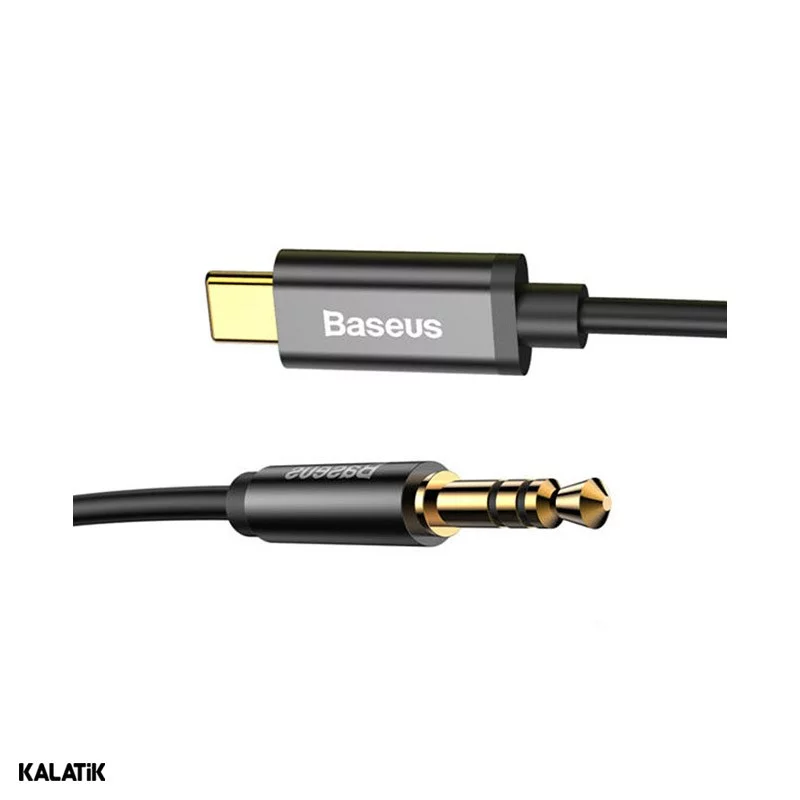 کابل انتقال صدا USB Type-C به 3.5 میلی‌ متری باسئوس مدل CAM01-01 به طول 1.2 متر