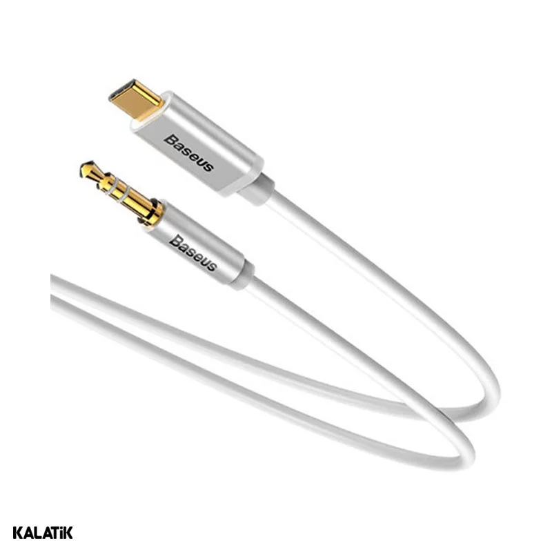 کابل انتقال صدا USB Type-C به 3.5 میلی‌ متری باسئوس مدل CAM01-01 به طول 1.2 متر