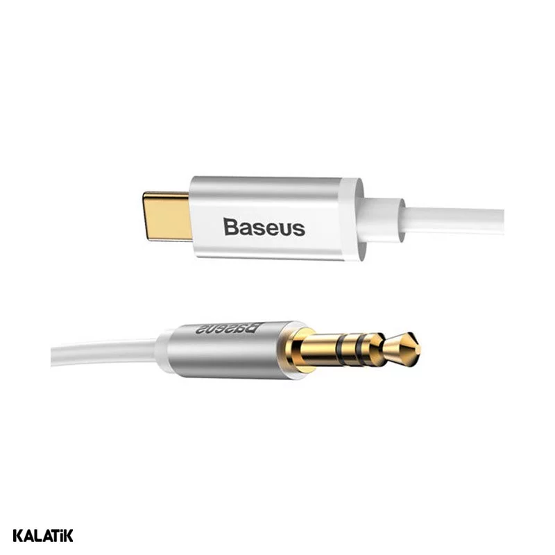 کابل انتقال صدا USB Type-C به 3.5 میلی‌ متری باسئوس مدل CAM01-01 به طول 1.2 متر