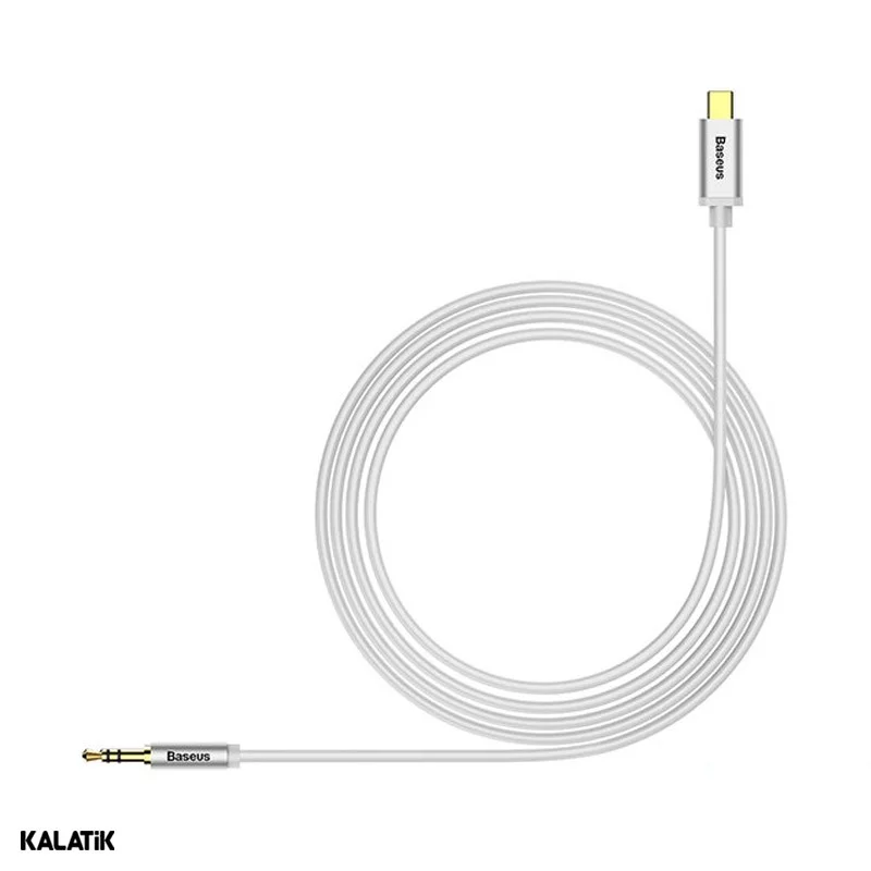 کابل انتقال صدا USB Type-C به 3.5 میلی‌ متری باسئوس مدل CAM01-01 به طول 1.2 متر