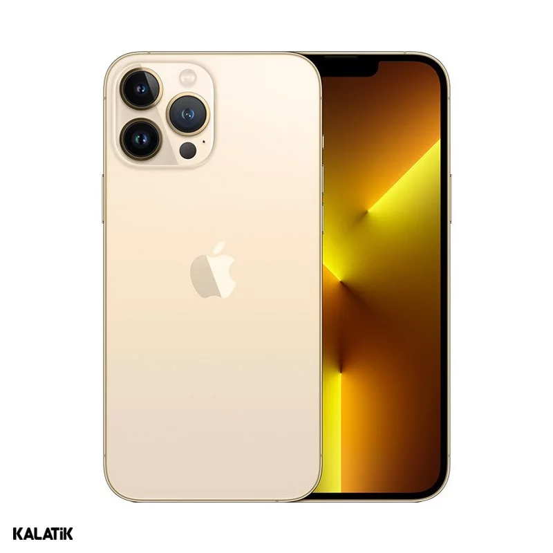 گوشی موبایل اپل مدل iPhone 13 Pro ZA/A Active دو سیم کارت ظرفیت 128/6 گیگابایت طلایی 18 ماه گارانتی هما تلکام + کد رجیستری