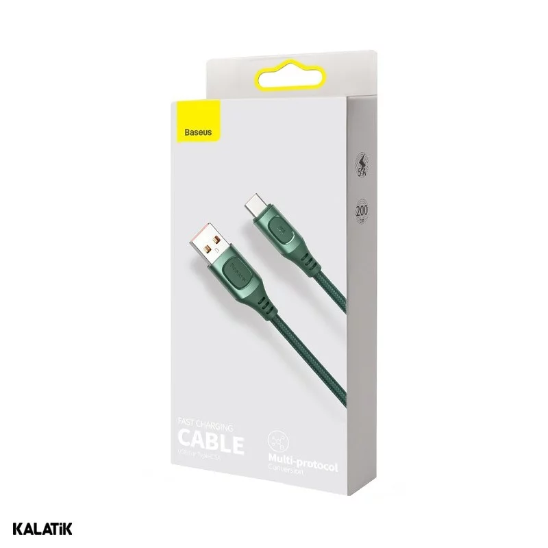 کابل تبدیل USB Type-A به USB Type-C باسئوس مدل CATSS-B06 به طول 2 متر