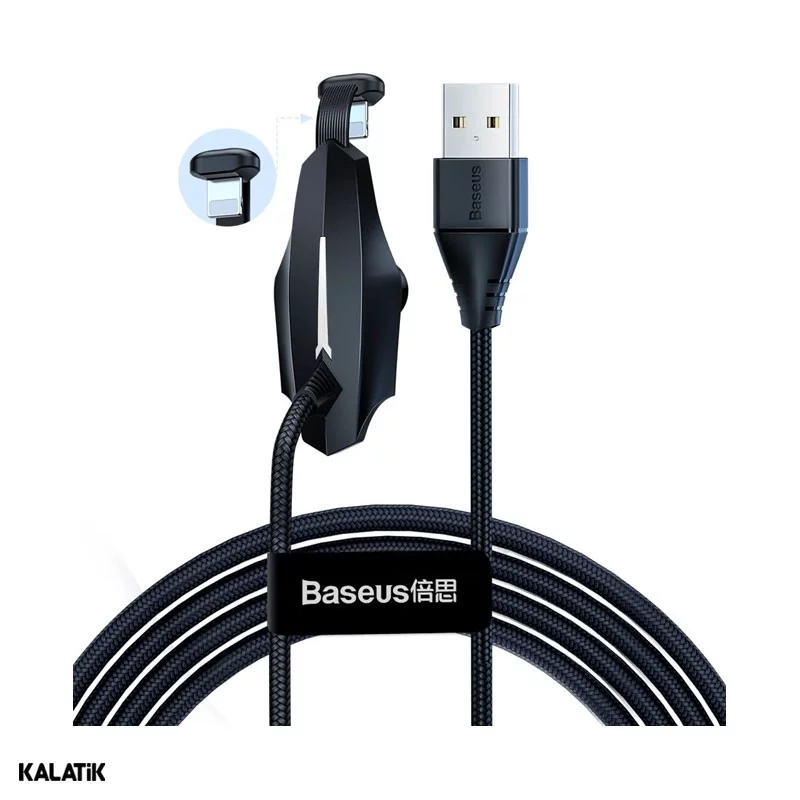 کابل تبدیل USB Type-A به لایتنینگ باسئوس مدل CALXA-A01 به طول 1.2 متر مشکی اصالت و سلامت فیزیکی کالا