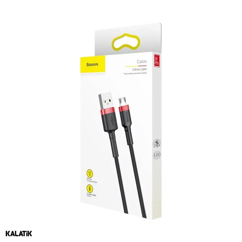 کابل تبدیل USB Type-A به Micro USB باسئوس Cafule مدل CAMKLF-B91/B09 به طول 1 متر