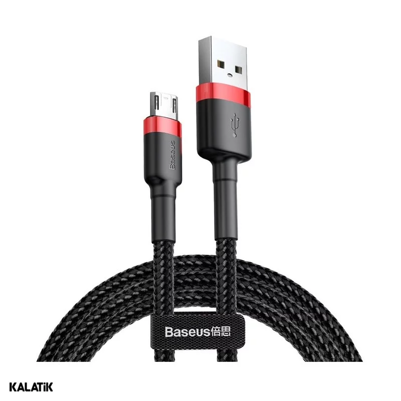 کابل تبدیل USB Type-A به Micro USB باسئوس Cafule مدل CAMKLF-B91/B09 به طول 1 متر