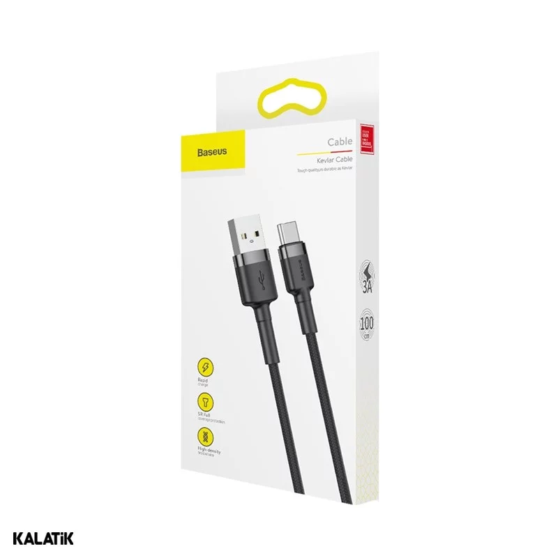 کابل تبدیل USB Type-A به USB Type-C باسئوس Cafule مدل CATKLF-B09/BG1 به طول 1 متر