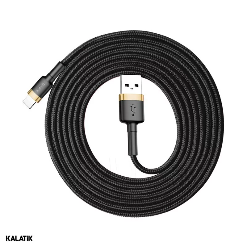 کابل تبدیل USB Type-A به لایتنینگ باسئوس Cafule مدل CALKLF-CV1 به طول 2 متر