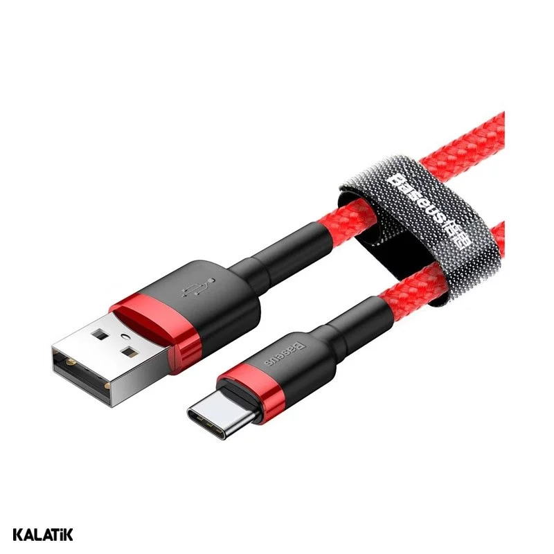 کابل تبدیل USB Type-A به USB Type-C باسئوس Cafule مدل CATKLF-UG1/U09 به طول 3 متر