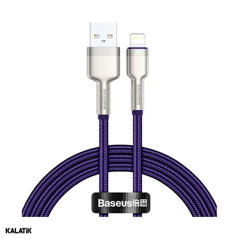 کابل تبدیل USB Type-A به لایتنینگ باسئوس Cafule Series مدل CALJK-A01/A02/A05 به طول 1 متر