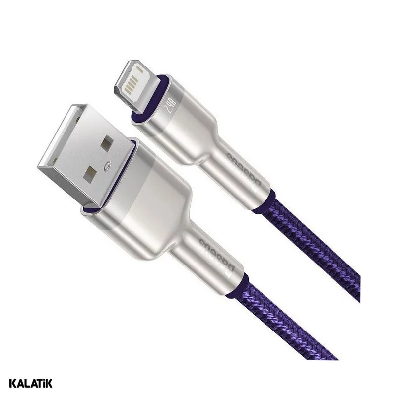 کابل تبدیل USB Type-A به لایتنینگ باسئوس Cafule Series مدل CALJK-A01/A02/A05 به طول 1 متر