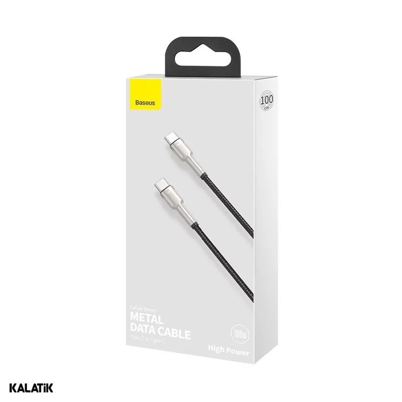 کابل تبدیل USB Type-C به USB Type-C باسئوس مدل CATJK-C01/C02 به طول 1 متر