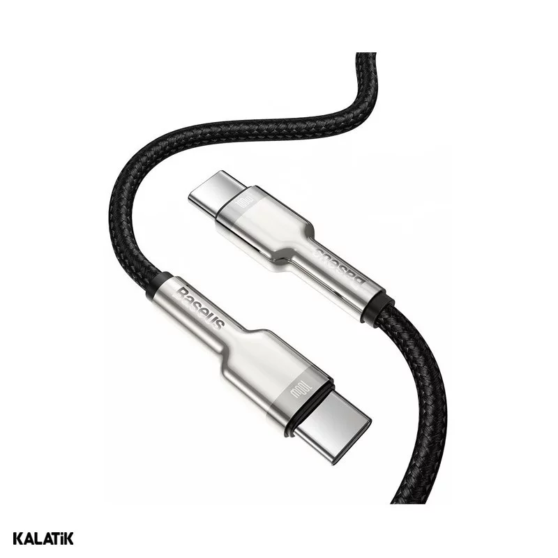 کابل تبدیل USB Type-C به USB Type-C باسئوس مدل CATJK-C01/C02 به طول 1 متر