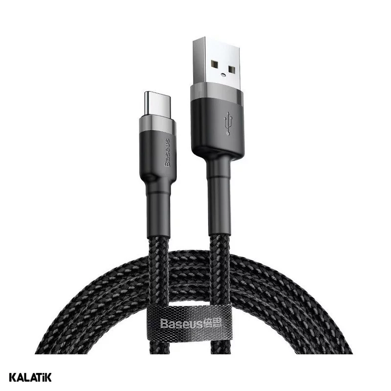 کابل تبدیل USB Type-A به USB Type-C باسئوس Cafule مدل CATKLF-UG1/U09 به طول 3 متر مشکی اصالت و سلامت فیزیکی کالا