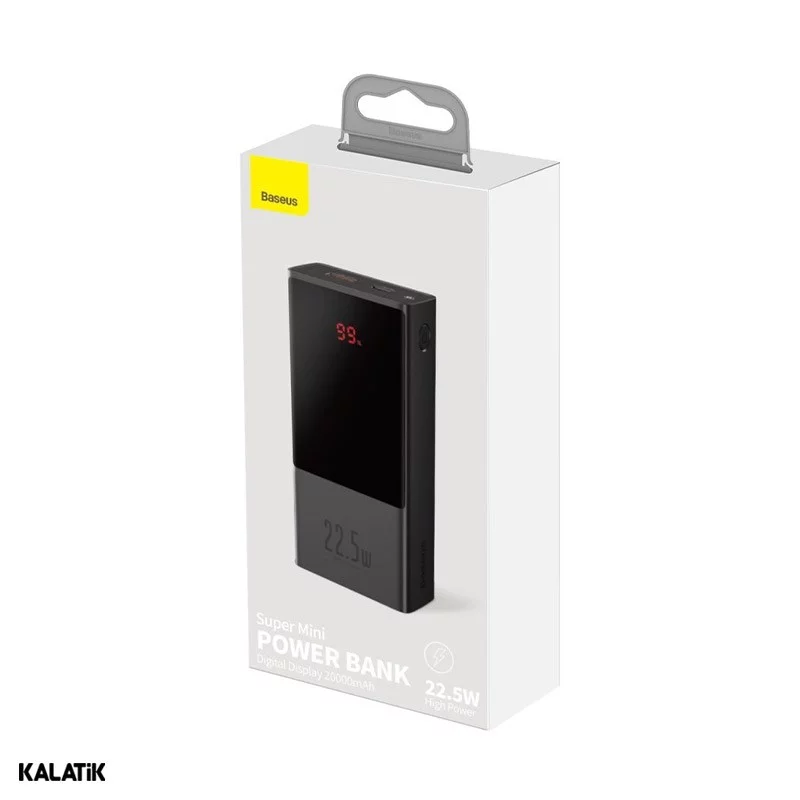 پاور بانک 22.5 وات باسئوس Super Mini مدل PPMN-B01/B02 ظرفیت 20000 میلی آمپر ساعت