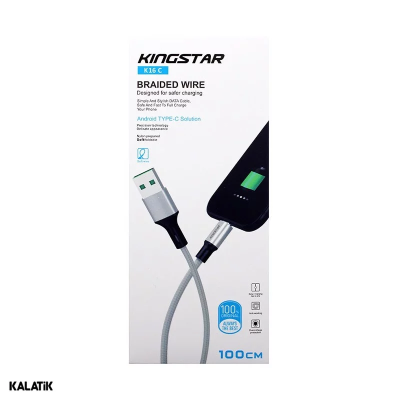 کابل تبدیل USB Type-A به USB Type-C کینگ استار مدل K16C به طول 1 متر