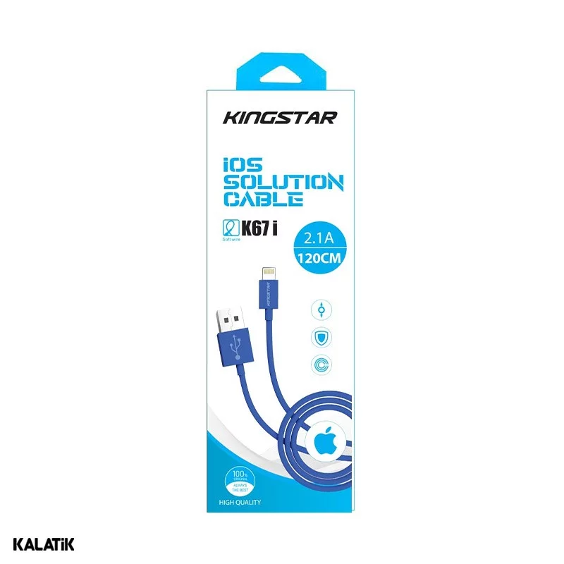 کابل تبدیل USB Type-A به لایتنینگ کینگ استار مدل K67i به طول 1.2 متر