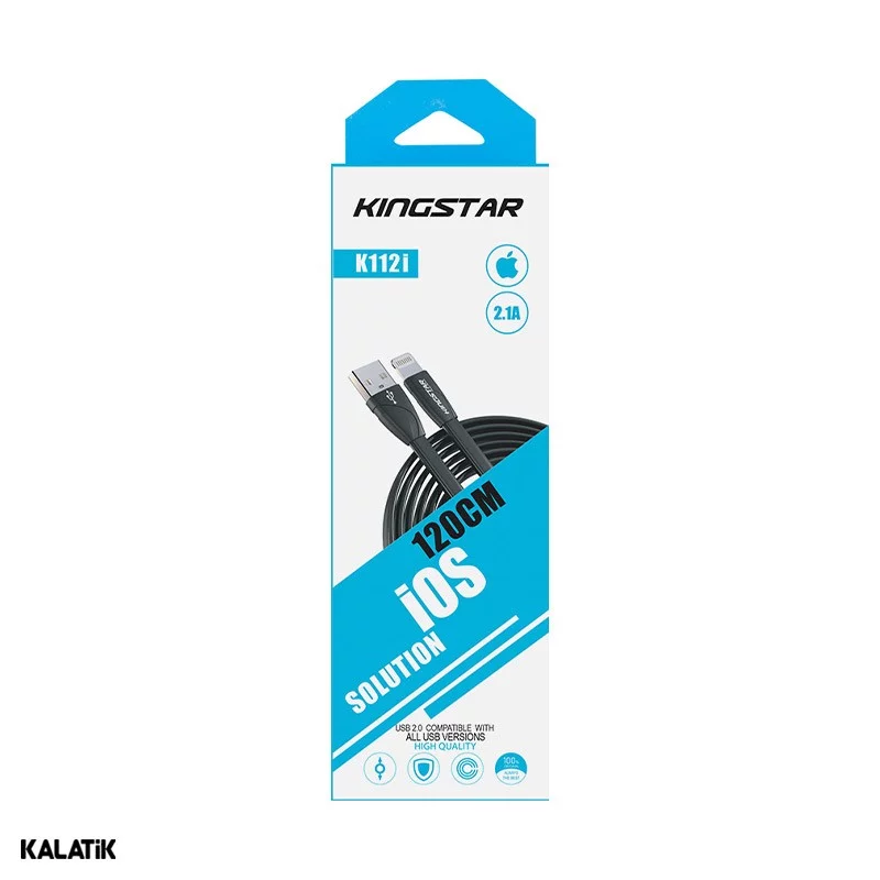 کابل تبدیل USB Type-A به لایتنینگ کینگ استار مدل K112i به طول 1.2 متر