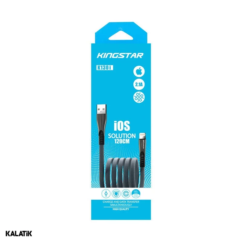 کابل تبدیل USB Type-A به لایتنینگ کینگ استار مدل K130i به طول 1.2 متر