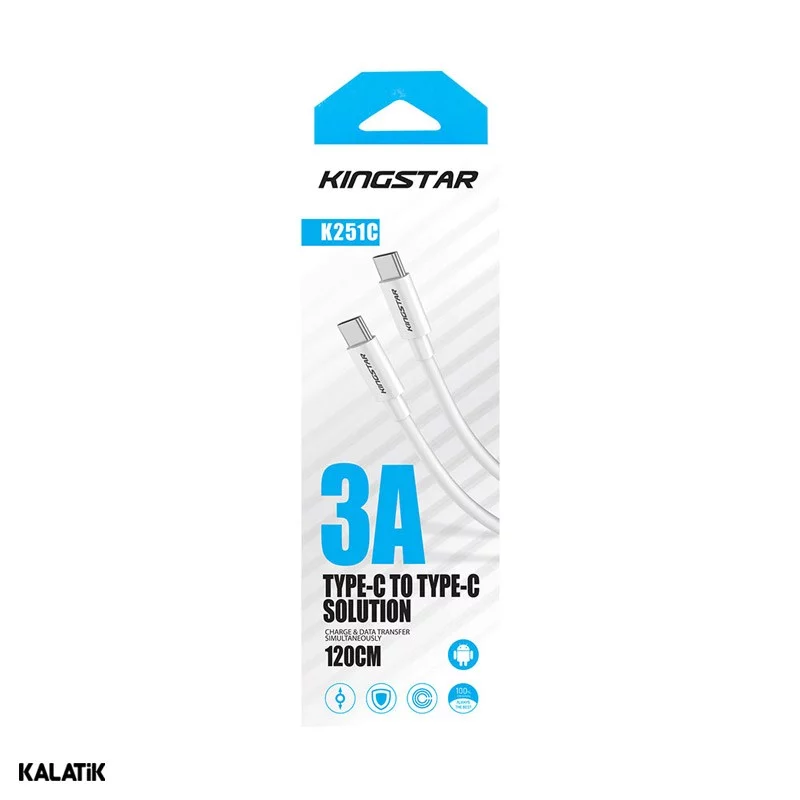 کابل تبدیل USB Type-C به USB Type-C کینگ استار مدل K251C به طول 1.2 متر