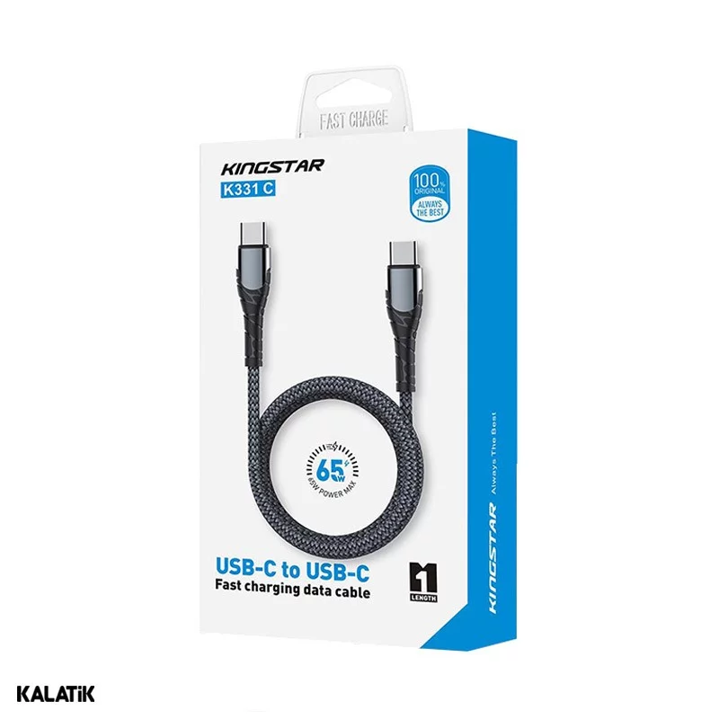 کابل تبدیل USB Type-C به USB Type-C کینگ استار مدل K331C به طول 1 متر