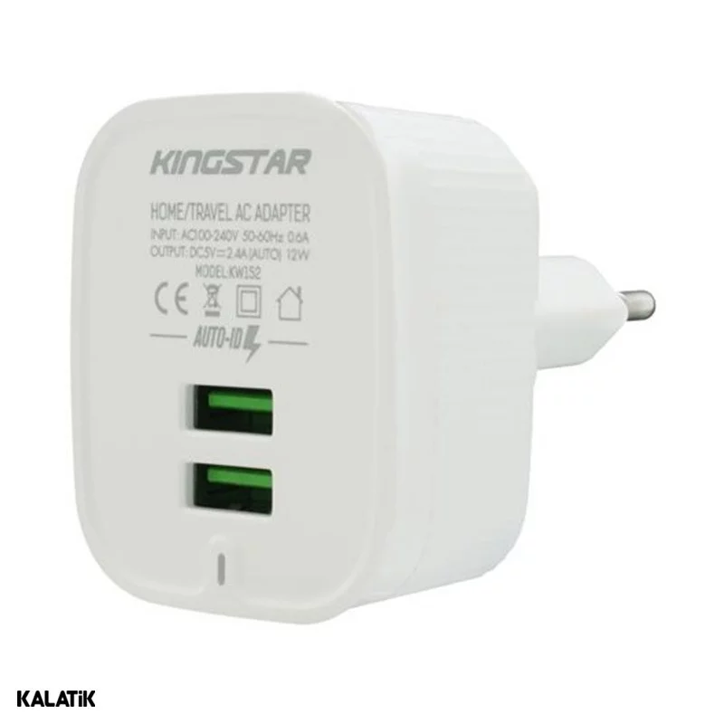 شارژر دیواری کینگ استار مدل KW152C به همراه کابل USB Type-A به USB Type-C