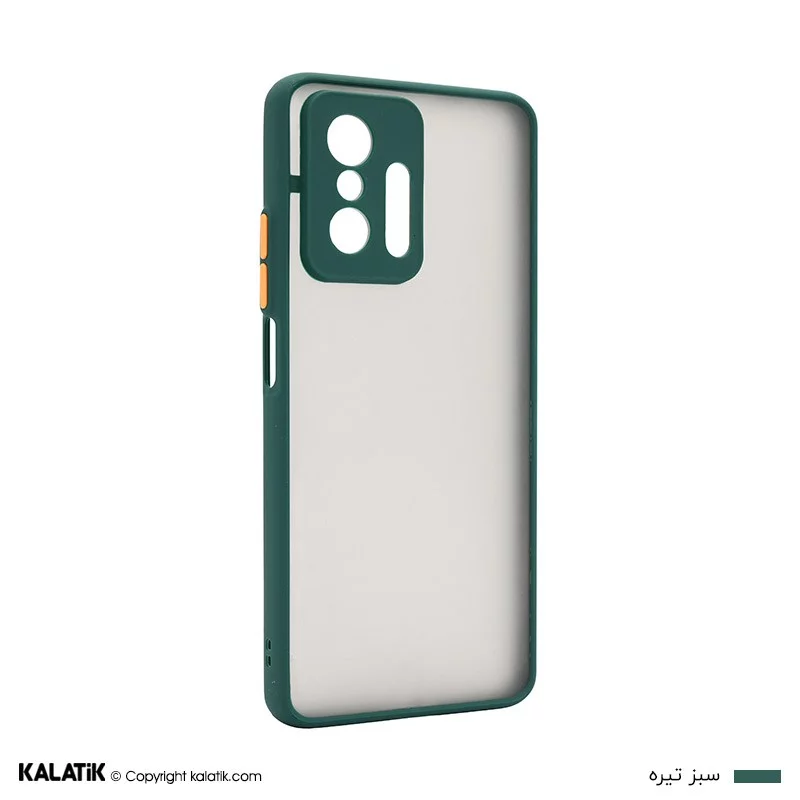 کاور مدل Sb-001 با محافظ دوربین مناسب برای گوشی موبایل Xiaomi 11T/11T Pro اصالت و سلامت فیزیکی کالا سبز تیره