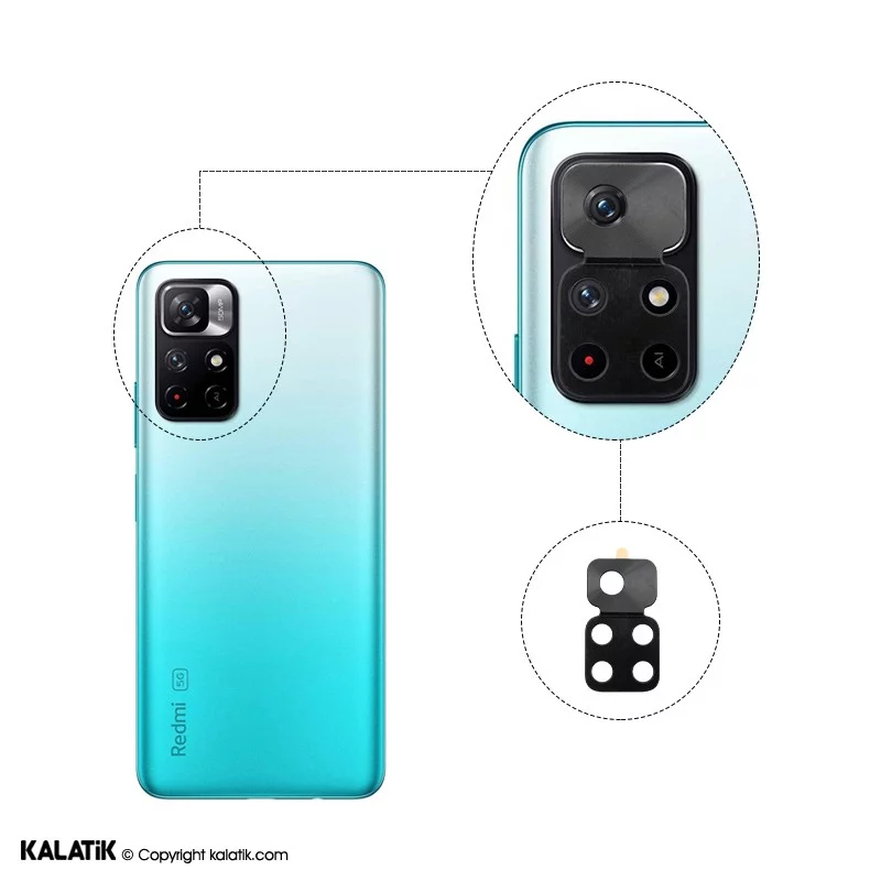 محافظ لنز دوربین AK مناسب برای گوشی موبایل Xiaomi Note 11T 5G/Poco M4 Pro 5G