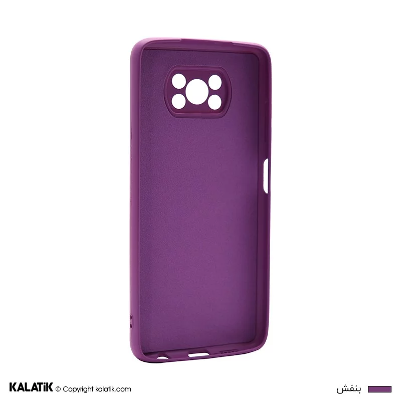 کاور سیلیکونی با محافظ دوربین مناسب برای گوشی موبایل شیائومی Poco X3/X3 Pro بنفش اصالت و سلامت فیزیکی کالا