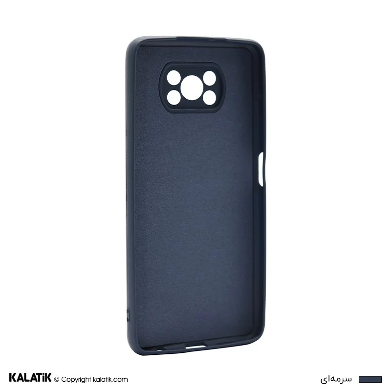 کاور سیلیکونی با محافظ دوربین مناسب برای گوشی موبایل شیائومی Poco X3/X3 Pro سرمه ای اصالت و سلامت فیزیکی کالا