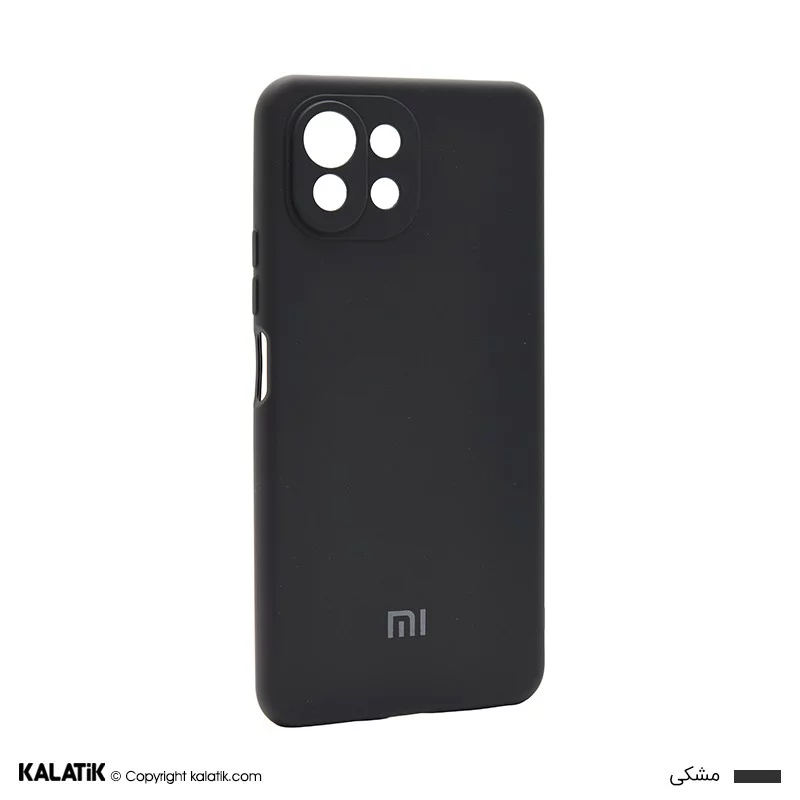 کاور سیلیکونی با محافظ دوربین مناسب برای گوشی موبایل Xiaomi 11 Lite مشکی اصالت و سلامت فیزیکی کالا